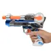 Space Warrior: Elektrische, chromfarbene Weltraumwaffe mit Licht und Ton, 24 cm