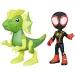 Spidey und seine fantastischen Freunde - Miles Morales und Elektrosaurus Dino-Netz Actionfigur Set - Hasbro
