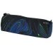 Spirit: Blue Stripes blau-grüne Streifen auf schwarzem Hintergrund Schultasche, Rucksack 4-teiliges Set 41x20x32cm