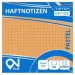 Spirit: Kariertes pastell-oranges 100-Blatt-Haftnotizblock 75x75mm