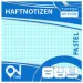 Spirit: Kariertes pastellblaues 100-Blatt-Haftnotizblock 75x75mm