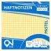 Spirit: Kariertes pastellgelbes 100-Blatt-Haftnotizblock 75x75mm
