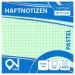 Spirit: Kariertes pastellgrünes 100-Blatt selbstklebendes Notizblock 75x75mm