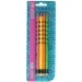 Spirit: Neon Dosts dreieckiger HB-Bleistift mit Radiergummi, 4er-Set