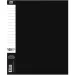Spirit: Schwarze A4-Präsentationsmappe mit 100 Taschen