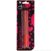Spirit: Schwarzer dreieckiger HB-Bleistift mit Herzmuster und Radiergummi, 4er-Set