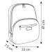 Spirit: Schwarzer dreifach unterteilter Kunstleder-Rucksack 41x33x7,5cm