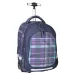 Spirit: Trolley lila kariertes Rollschulranzen-Rucksack