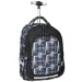 Spirit: Trolley schwarz-blau gemusterter Schulranzen Rucksack