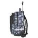 Spirit: Trolley schwarz-blau gemusterter Schulranzen Rucksack