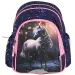 Spirit: Weißes Pferdemuster abgerundeter Schulranzen, Rucksack 24x13x31cm