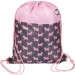 St.Right rosa Sportbeutel mit Hundemuster, 34x43cm