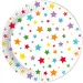 Sternförmiges 8-teiliges Pappteller-Set 23 cm