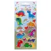 The Littlies: Dinosaurier-Muster 3D-Puffaufkleber-Set auf einem 10x22cm Bogen