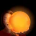 Tiny Glowzilla Wubble leuchtender Neon-Ballon in Orange, 30 cm