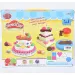 Tortenkreations-Set mit 6 verschiedenen Farben Knete und Formen