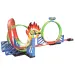 Track Racing: Brennende Rennstrecke Set mit 2x 360-Grad-Schleifen und 1x Auto 1/64