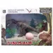 Tyrannosaurus Rex Dinosaurierfigur mit Ei und Pflanzen