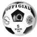 Weiß-schwarzer Kunstleder-Fußball 23cm