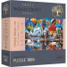 Wood Craft: Bunte Heißluftballons 1000-teiliges Premium-Holzpuzzle - Trefl