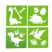 World of Dinosaur: Straßenkreide-Set mit Dinosaurier-Schablone