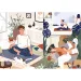 Yoga, Katzen, Kaffee Geistiger Frieden 1000-teiliges UFT-Puzzle - Trefl