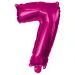 Zahlreiche Folienballons in Pink – Zahl 7, 96 cm