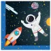 Zweilagige Papierserviette mit Weltraumabenteuer-Motiv, Sterne und Planeten, 20er-Pack